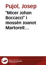 "Micer Johan Boccacci" i mossèn Joanot Martorell: presències del "Decameron" i de la "Fiammetta" al "Tirant lo Blanc" | Biblioteca Virtual Miguel de Cervantes