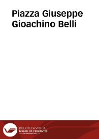 Plaza Giuseppe Gioachino Belli | Biblioteca Virtual Miguel de Cervantes