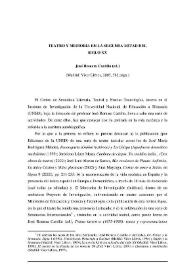 José Romera Castillo (ed.) : "Teatro y memoria en la segunda mitad del siglo XX". (Madrid: Visor Libros, 2003) / Francisco Gullón de Haro | Biblioteca Virtual Miguel de Cervantes