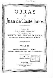 Obras de Juan Castellanos. Tomo I / prólogo de ... Caracciolo Parra ... | Biblioteca Virtual Miguel de Cervantes