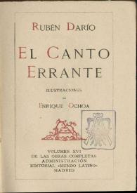 El canto errante / Rubén Darío; ilustraciones de Enrique Ochoa | Biblioteca Virtual Miguel de Cervantes