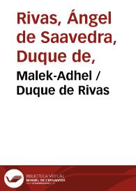 Malek-Adhel / Duque de Rivas | Biblioteca Virtual Miguel de Cervantes