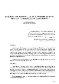 Sequías y golpes de calor en el sureste ibérico : efectos territoriales y económicos / Jorge Olcina Cantos y Antonio Rico Amorós | Biblioteca Virtual Miguel de Cervantes