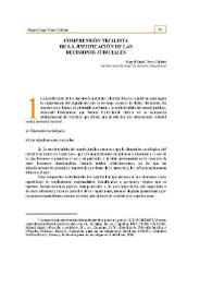 Comprensión trialista de la justificación de las decisiones judiciales | Biblioteca Virtual Miguel de Cervantes