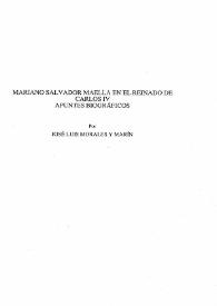 Mariano Salvador Maella en el reinado de Carlos IV. Apuntes Biográficos / José Luis Morales y Marín | Biblioteca Virtual Miguel de Cervantes