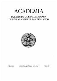 Academia : Boletín de la Real Academia de Bellas Artes de San Fernando. Segundo semestre de 1996. Número 83. Preliminares e índice | Biblioteca Virtual Miguel de Cervantes