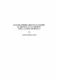 Juan de Herrera percibe en Madrid el importe de sus diseños para la Lonja de Sevilla / Luis Cervera Vera | Biblioteca Virtual Miguel de Cervantes