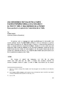 Una coincidència textual entre la Tuhfa d' Anselm Turmeda/cAbdallah al-Tarjuman i el tractat n.º 21 dels Germans de la Puresa. Nova aportació a la qüestió de l'autenticitat de la Tuhfa / por Robert Beier | Biblioteca Virtual Miguel de Cervantes