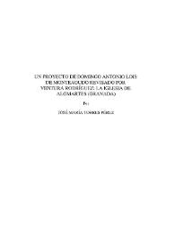 Un proyecto de Domingo Antonio Lios de Monteagudo revisado por Ventura Rodríguez: la iglesia de Alomartes (Granada) / José María Torres Pérez | Biblioteca Virtual Miguel de Cervantes