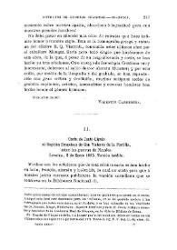 Carta de Justo Lipsio al capitán Francisco de San Víctores de la Portilla, sobre las guerras de Flandes. Lovaina, 2 de enero de 1595. Versión inédita / Manuel Serrano y Sanz | Biblioteca Virtual Miguel de Cervantes