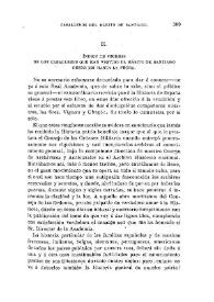 Índice de pruebas de los caballeros que han vestido el hábito de Santiago desde 1501 hasta la fecha / Francisco F. de Béthencourt | Biblioteca Virtual Miguel de Cervantes