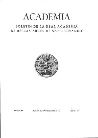 Academia: Boletín de la Real Academia de Bellas Artes de San Fernando. Primer semestre de 1992. Número 74. Preliminares e índice | Biblioteca Virtual Miguel de Cervantes