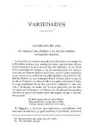 Barcelona en 1079. Su castillo del puerto y su aljama hebrea. Documento inédito / Fidel Fita | Biblioteca Virtual Miguel de Cervantes