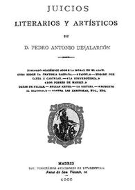 Juicios literarios y artísticos / Pedro Antonio de Alarcón | Biblioteca Virtual Miguel de Cervantes