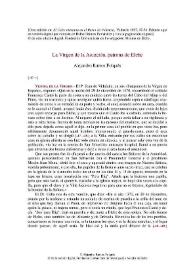 La Virgen de la Asunción, patrona de Elche / Alejandro Ramos Folqués | Biblioteca Virtual Miguel de Cervantes