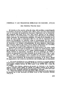 Comella y las tragedias bíblicas de Racine: "Atalía" / Ana Cristina Tolivar Alas | Biblioteca Virtual Miguel de Cervantes