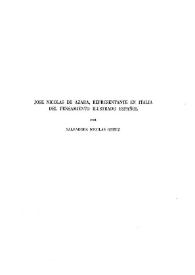 José Nicolás de Azara, representante en Italia del pensamiento ilustrado español / Salvadora Nicolás Gómez | Biblioteca Virtual Miguel de Cervantes