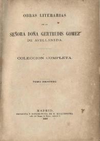 Obras literarias de la Señora Doña Gertrudis Gómez de Avellaneda. Colección completa. Tomo 2 | Biblioteca Virtual Miguel de Cervantes