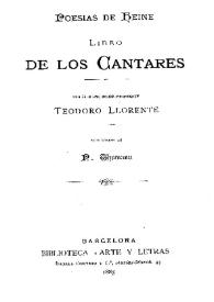 Libro de los Cantares / Enrique Heine;  traducción en verso, precedida de un prólogo por Teodoro Llorente;  ilustración de P. Thumann | Biblioteca Virtual Miguel de Cervantes