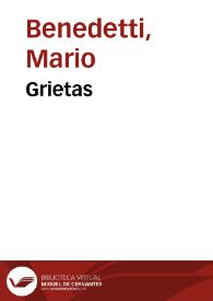 Grietas / Mario Benedetti | Biblioteca Virtual Miguel de Cervantes