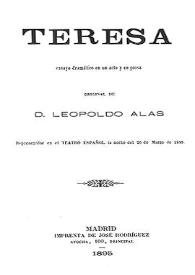 Teresa / original de Leopoldo Alas | Biblioteca Virtual Miguel de Cervantes