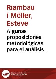 Algunas proposiciones metodológicas para el análisis histórico del cine español (a propósito de la producción catalana de los años sesenta) / Esteve Riambau | Biblioteca Virtual Miguel de Cervantes