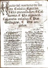 Aucto del martirio de Sancta Eulalia | Biblioteca Virtual Miguel de Cervantes