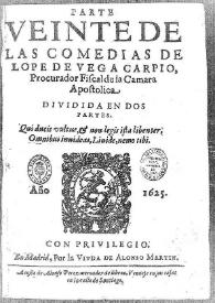 Parte veinte de las comedias de Lope de Vega Carpio | Biblioteca Virtual Miguel de Cervantes