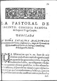 La pastoral de Jacinto : comedia famosa / Lope de Vega | Biblioteca Virtual Miguel de Cervantes