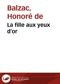 La fille aux yeux d'or / Honoré de Balzac | Biblioteca Virtual Miguel de Cervantes