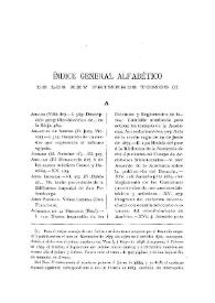 Índice general alfabético de los XXV primeros tomos. Boletín de la Real Academia de la Historia. Tomo 51. Agosto y septiembre (1907). Cuadernos II-III | Biblioteca Virtual Miguel de Cervantes