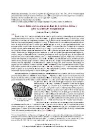 Nuevos datos sobre la cronología final de la cerámica ibérica y sobre su expansión extrapeninsular / Antonio García y Bellido | Biblioteca Virtual Miguel de Cervantes