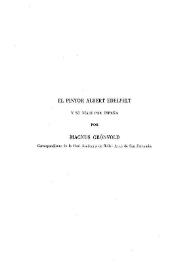 El pintor Albert Edelfelt y su viaje por España / por Magnus Grönvold | Biblioteca Virtual Miguel de Cervantes