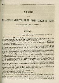 Libro de las relaciones espirituales de Santa Teresa de Jesús, escritas por ella misma a varios de sus directores | Biblioteca Virtual Miguel de Cervantes