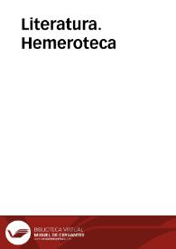 Literatura. Hemeroteca | Biblioteca Virtual Miguel de Cervantes