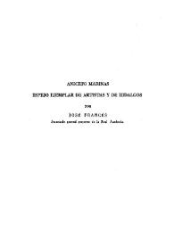 Necrologías : Aniceto Marinas : espejo ejemplar de artistas y de hidalgos / José Francés | Biblioteca Virtual Miguel de Cervantes