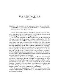 Elogios del Excmo. Sr. D. Eduardo Saavedra, pronunciados en el Palacio del Senado y en la sesión del miercoles 1.º de mayo de 1912 | Biblioteca Virtual Miguel de Cervantes