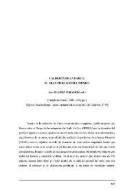 Ana Suárez Miramón [Reseña]: "Calderón de la Barca, el gran mercado del mundo". (Pamplona-Kassel: Edition Reichenberger, 2003) / Mercedes López Suárez | Biblioteca Virtual Miguel de Cervantes