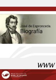 José de Espronceda. Biografía / María Pilar Espín Templado | Biblioteca Virtual Miguel de Cervantes