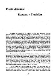 Poesía desnuda : Ruptura y Tradición / Graciela Palau de Nemes | Biblioteca Virtual Miguel de Cervantes