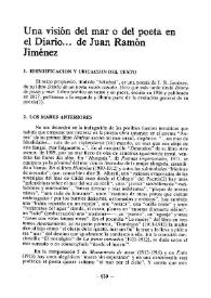 Una visión del mar o del poeta en el Diario... de Juan Ramón Jiménez / José Luis Tejada | Biblioteca Virtual Miguel de Cervantes