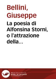 La poesia di Alfonsina Storni, o l'attrazione della morte / Giuseppe Bellini | Biblioteca Virtual Miguel de Cervantes