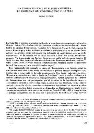 La teoría teatral de E.Buenaventura: el problema del colonialismo cultural / Maida Watson | Biblioteca Virtual Miguel de Cervantes