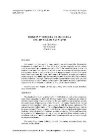 Montes y bosques de Orihuela en los siglos XVI y XVII / José Ojeda Nieto | Biblioteca Virtual Miguel de Cervantes