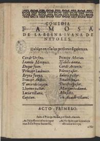 La Reyna Iuana de Napoles | Biblioteca Virtual Miguel de Cervantes