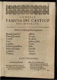 El castigo del discreto | Biblioteca Virtual Miguel de Cervantes