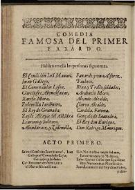 El primer Faxardo | Biblioteca Virtual Miguel de Cervantes