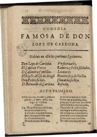 Don Lope de Cardona | Biblioteca Virtual Miguel de Cervantes