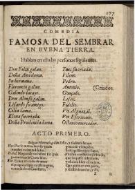 El sembrar en buena tierra | Biblioteca Virtual Miguel de Cervantes