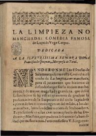 La limpieza no manchada | Biblioteca Virtual Miguel de Cervantes